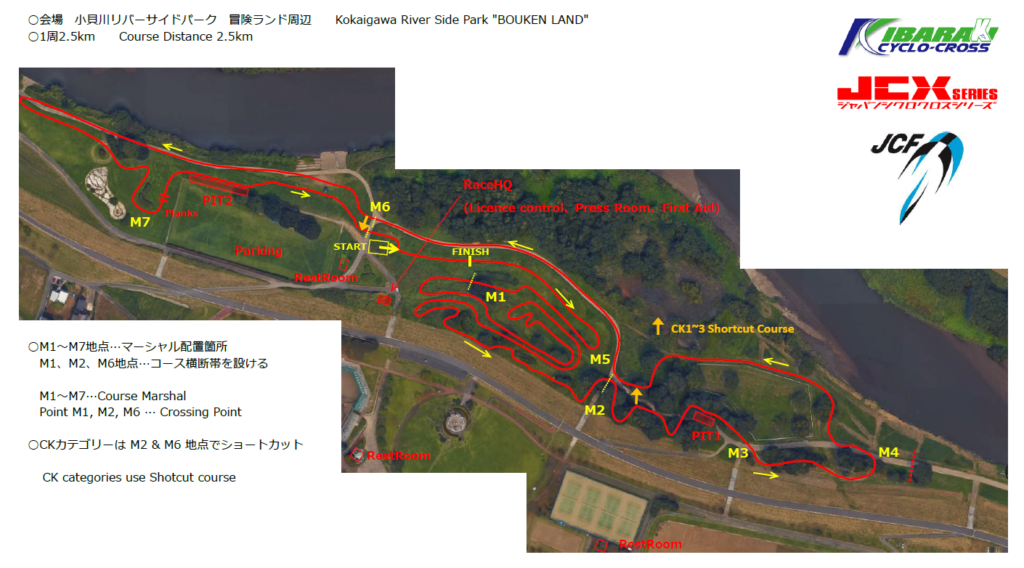 茨城CX2020のレースコースの地図で、ここのレースの ibaraki CX race report です。